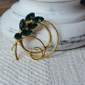 Green & Gold Brooch